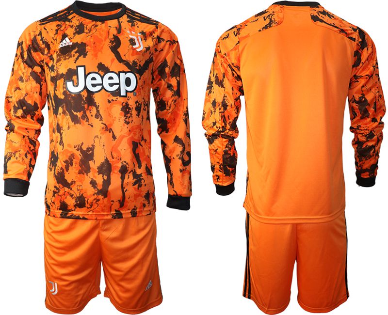 Men 2020-2021 club Juventus away long sleeves orange Soccer Jerseys->customized soccer jersey->Custom Jersey